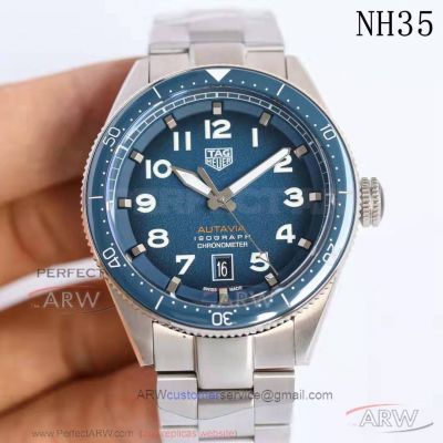 Swiss Copy TAG Heuer Autavia Isograph Smokey Blue Dial WBE5112.EB0173 42 MM Automatic Watch